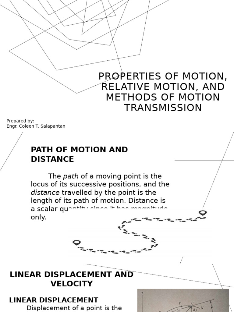ME 313 - Properties of Motion | PDF | Acceleration | Velocity