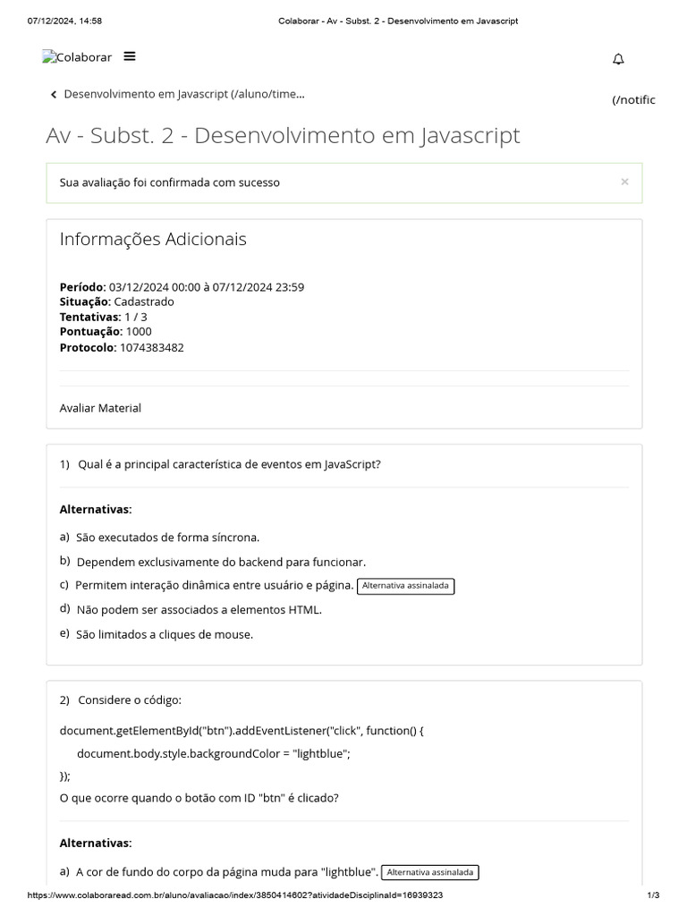 Eventos em JavaScript e Interação do Usuário | PDF | Script Java ...
