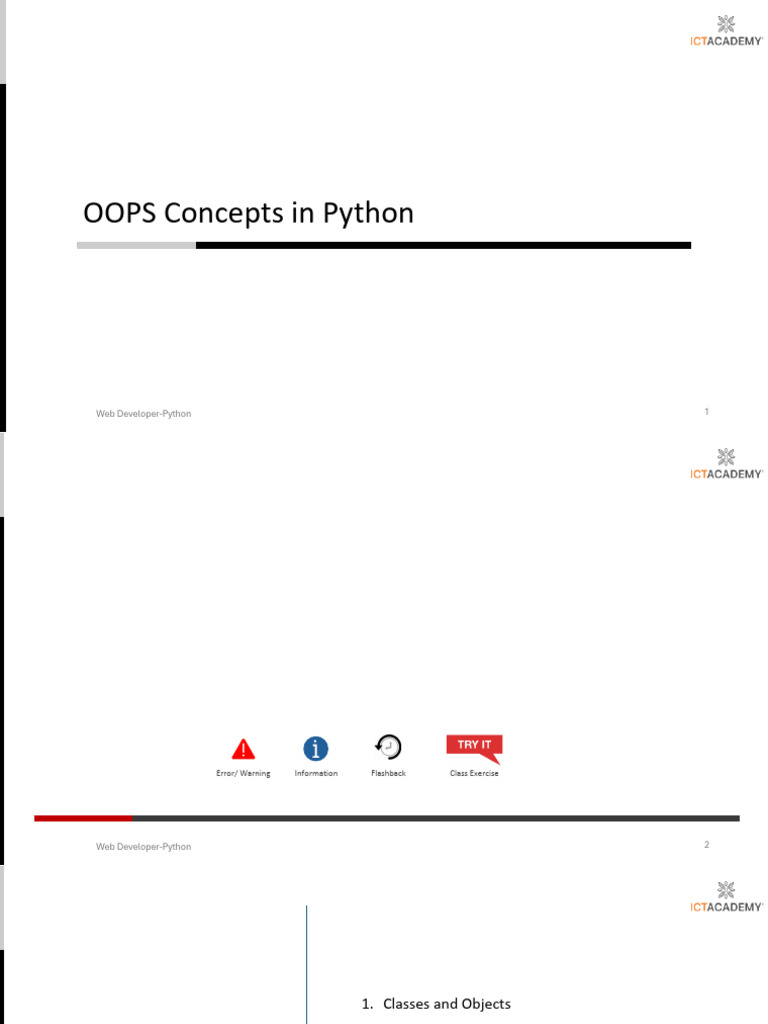 1.4 - OOPS Concepts in Python | PDF | Class (Computer Programming ...