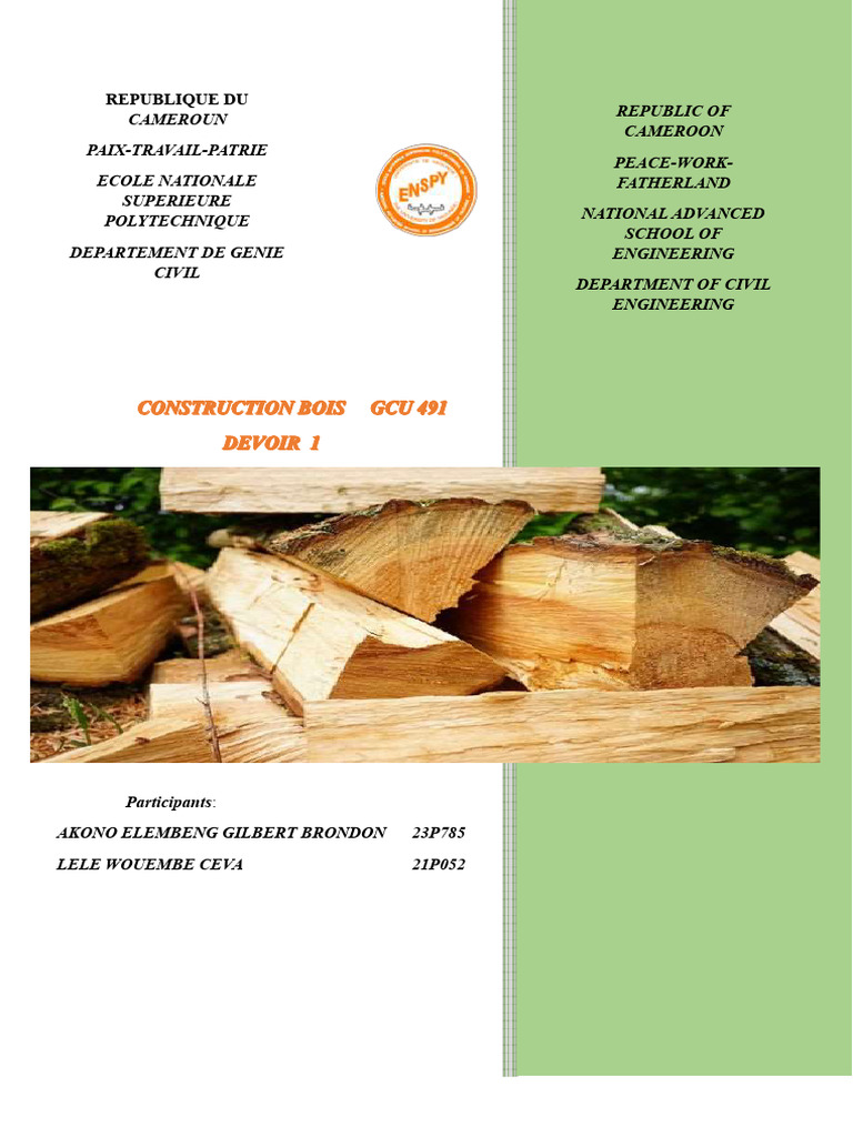 Exclusion du bois en construction au Cameroun | PDF | Bois (matériau de ...