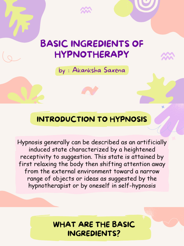 Essentials of Hypnotherapy Techniques | PDF | Hypnosis | Psychology