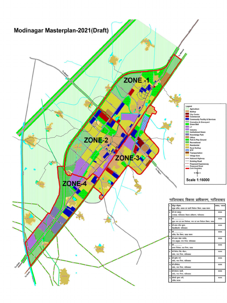 Modinagar Zone Boundries | PDF