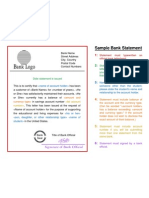 Sample Bank Statement