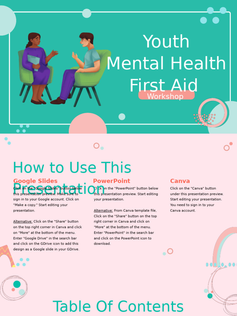 Youth Mental Health First Aid Workshop | PDF | Microsoft Power Point ...