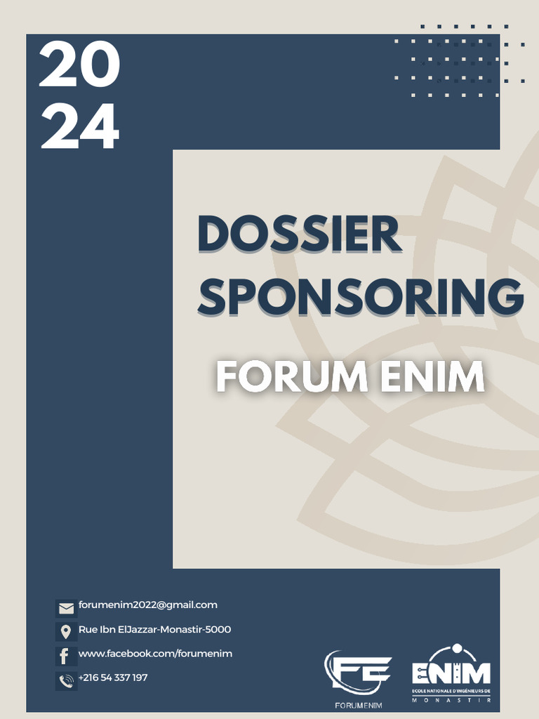 Dossier de Sponsoring Forum ENIM 17.0 | PDF