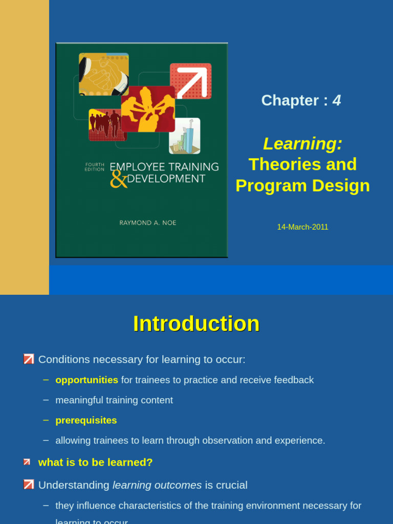 Employee Training & Development - Chapter 4 | PDF | Learning | Motivational