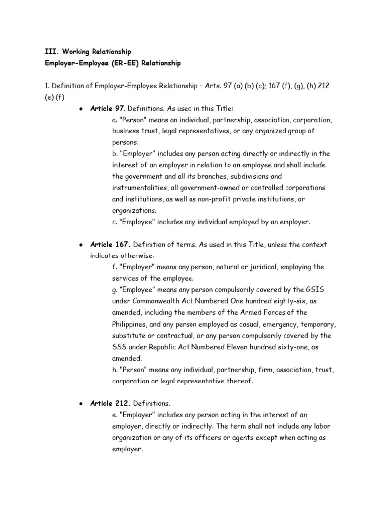 Working relationship pdf employment labour law