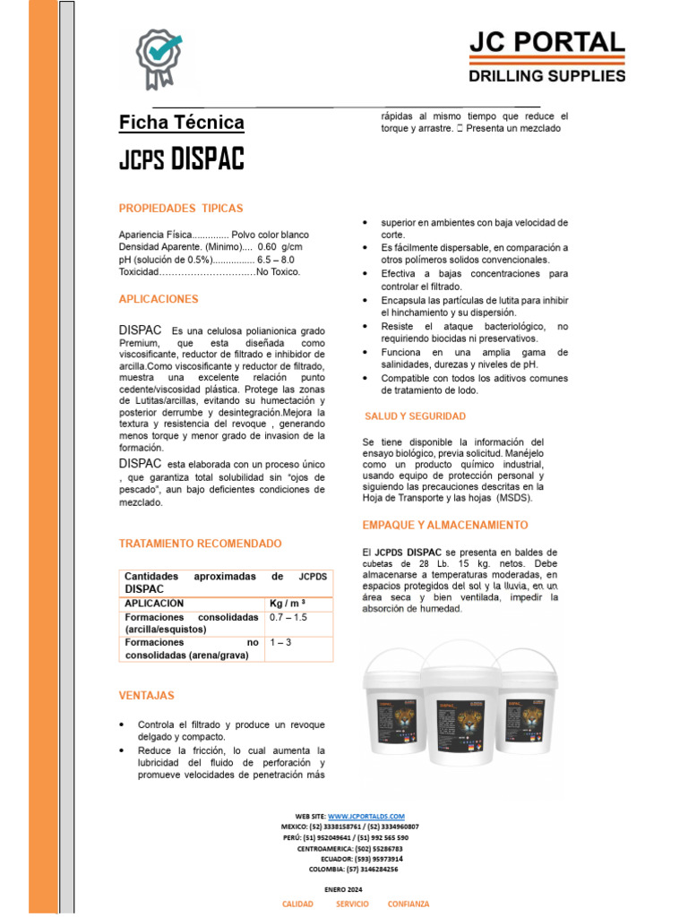 Ficha Técnica de JCPDS DISPAC | PDF | Filtración | Química
