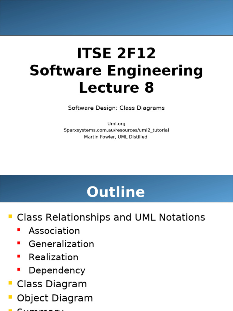 Lecture 08 Class Diagram Ii Pdf Class Computer Programming