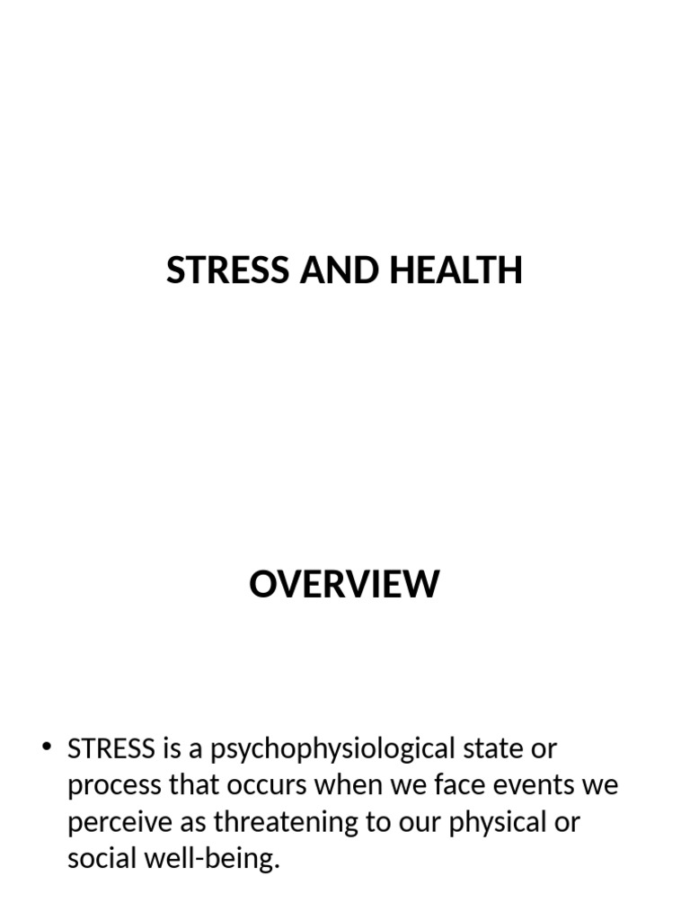 Understanding Stress and Its Health Effects | PDF | Stress (Biology ...