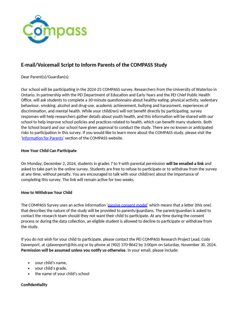Compass Survey Birchwood | PDF