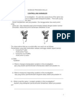 Controlling Variables Pdca