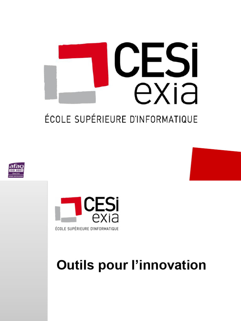 Opportunités d'Innovation au CESI | PDF