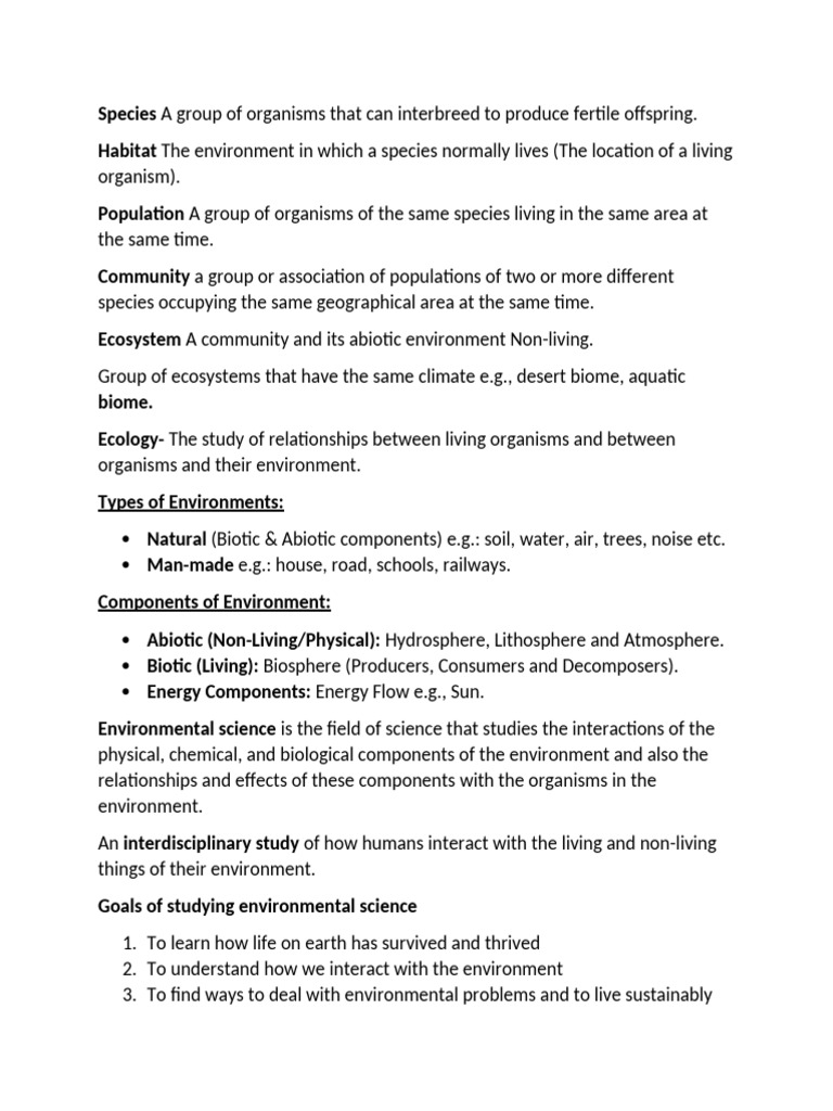 Understanding Ecosystems and Environmental Science | PDF | Food Web ...