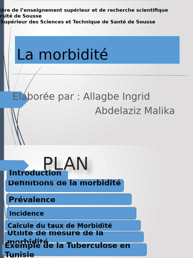 Définition et Taux de Morbidité | PDF | Incidence (épidémiologie ...