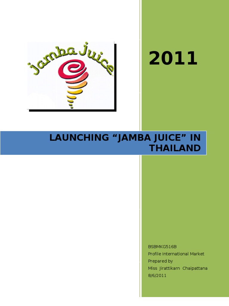 Jamba Juice Thailand4 PDF Juice Diet & Nutrition