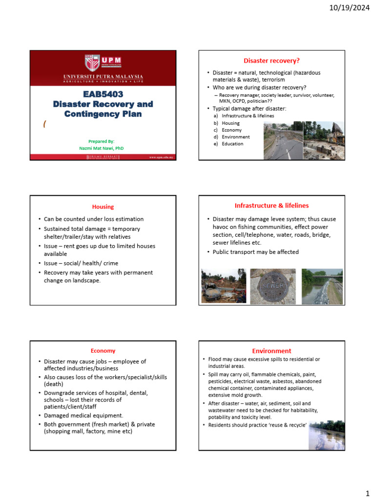 Disaster Recovery and Contingency Plan | PDF | Flood | Natural Disasters