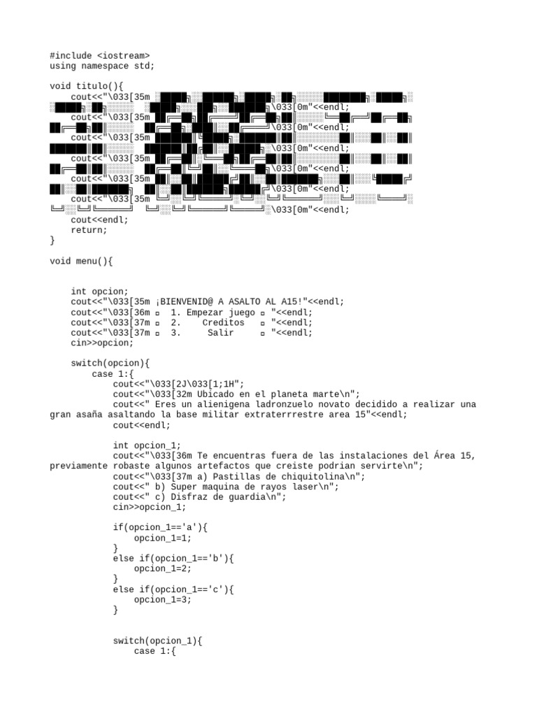 #Include Iostream | PDF | Programación de computadoras | Paradigmas de ...