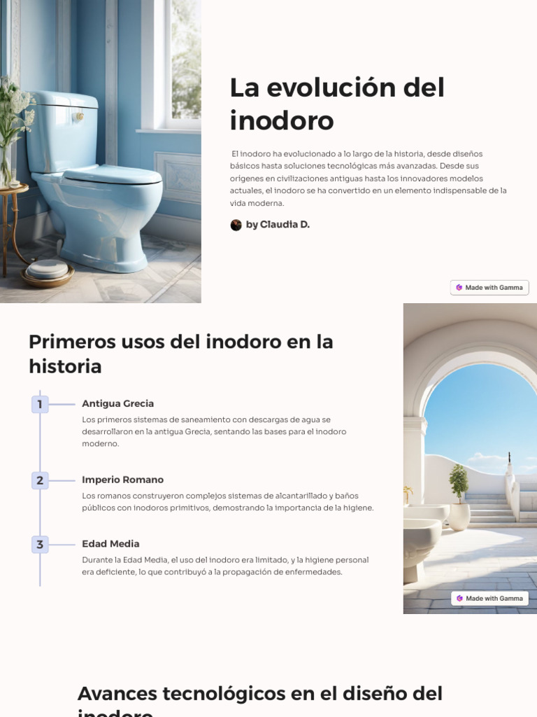 Evolución y Futuro del Inodoro | PDF | Baño | Saneamiento