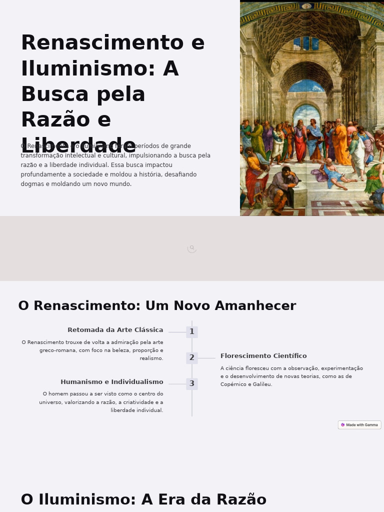 Renascimento e Iluminismo A Busca Pela Razao e Liberdade | PDF ...