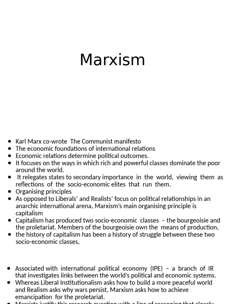 14. Marxism | PDF | World Systems Theory | Marxism