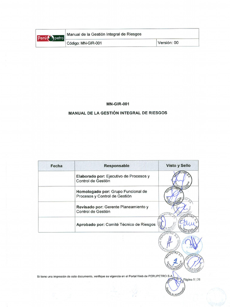 Manual de La Gestión Integral de Riesgos | PDF