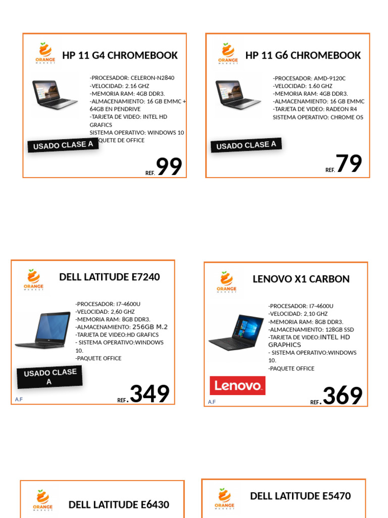 Laptops Usadas: Especificaciones y Precios | PDF | Ciencias de la ...