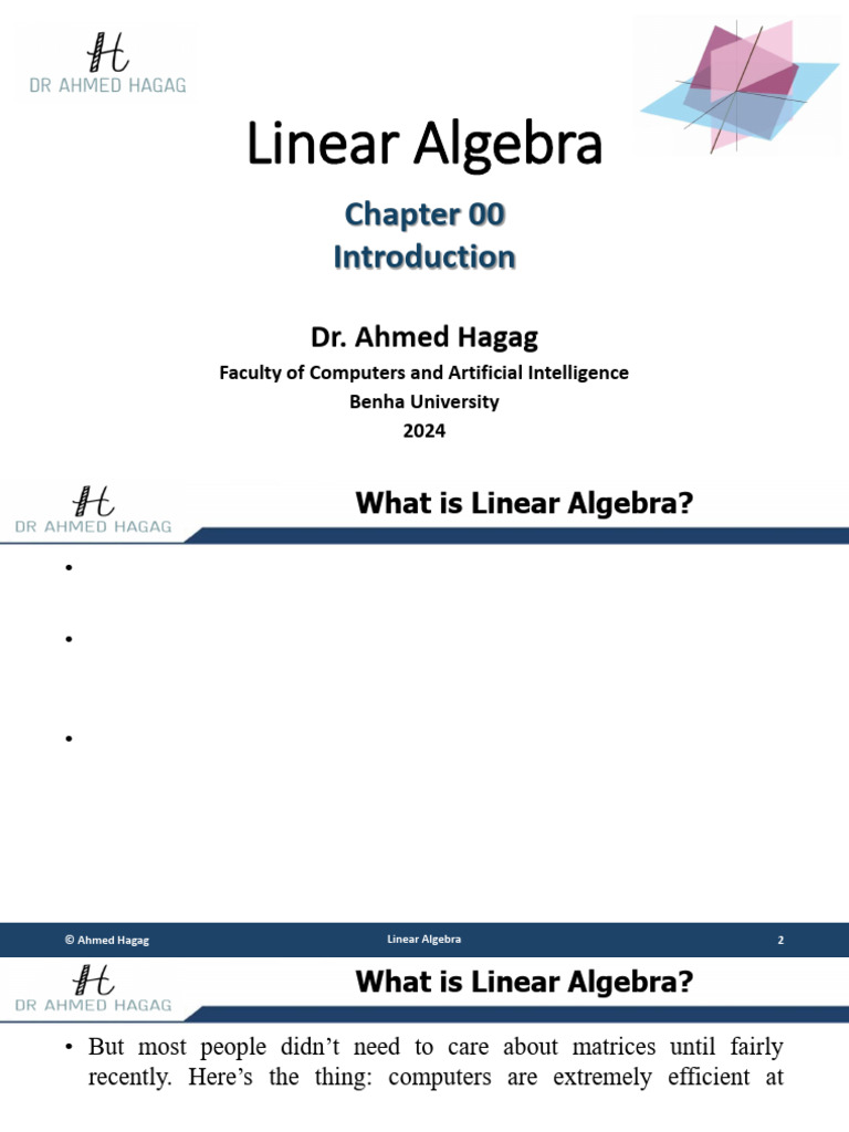 Introduction to Linear Algebra Concepts | PDF | Linear Algebra | Algebra
