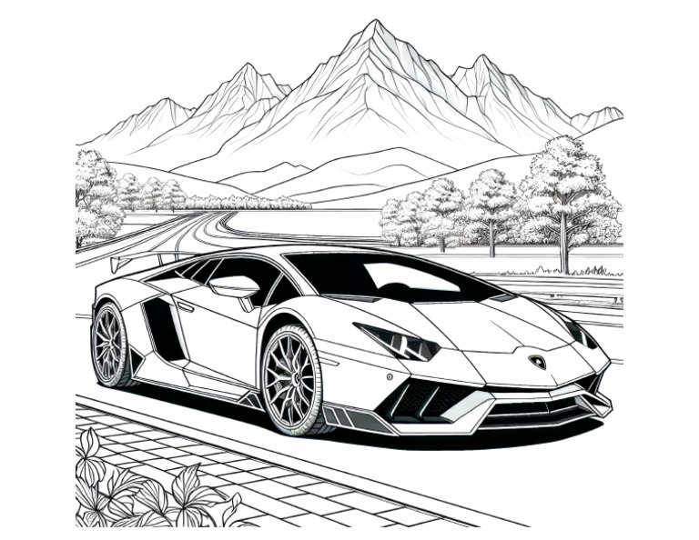 Lamborghini Coloring Page 36 | PDF
