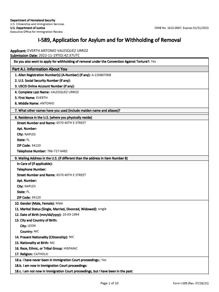 how to file i-589 online