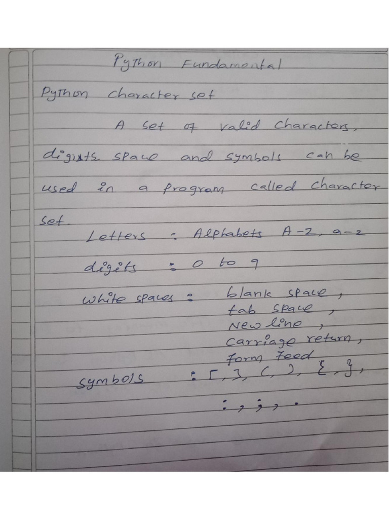 Xi CS Notes For Python Fundamental and Data Handling | PDF