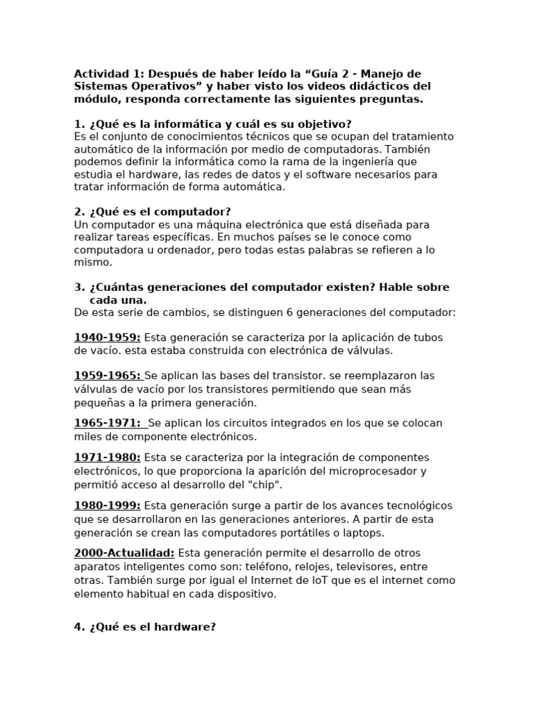 Tarea Modulo 2 | PDF | Hardware de la computadora | Almacenamiento de ...