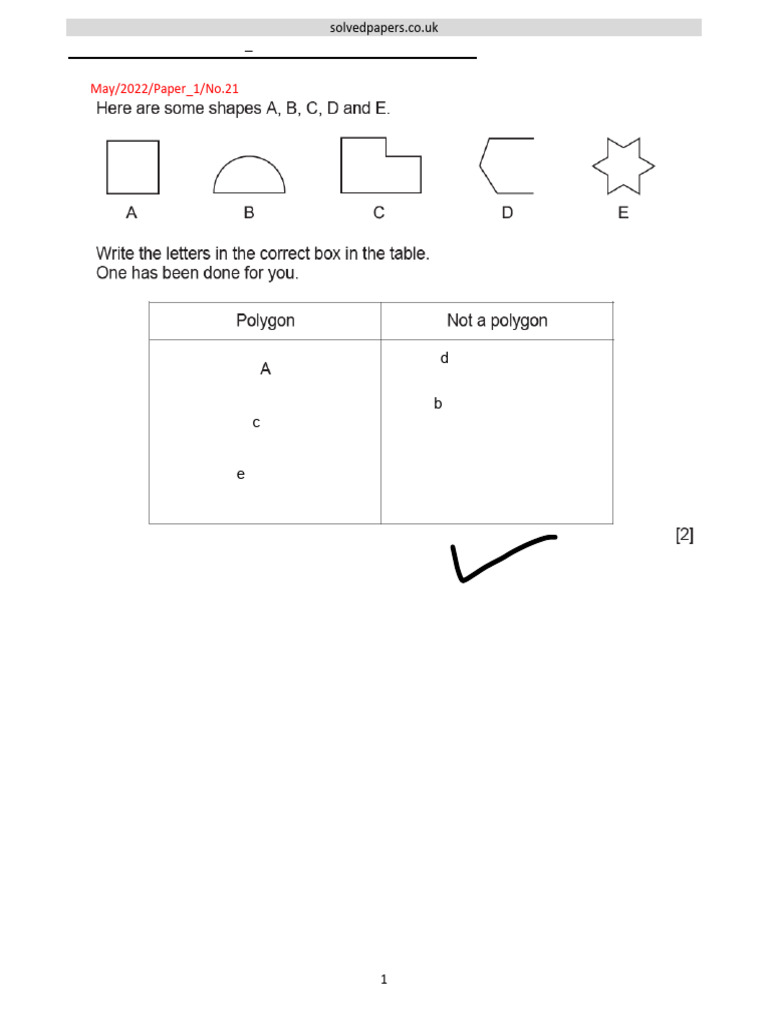 Primary Math Shapes & Measurements Papers | PDF | Elementary Geometry ...