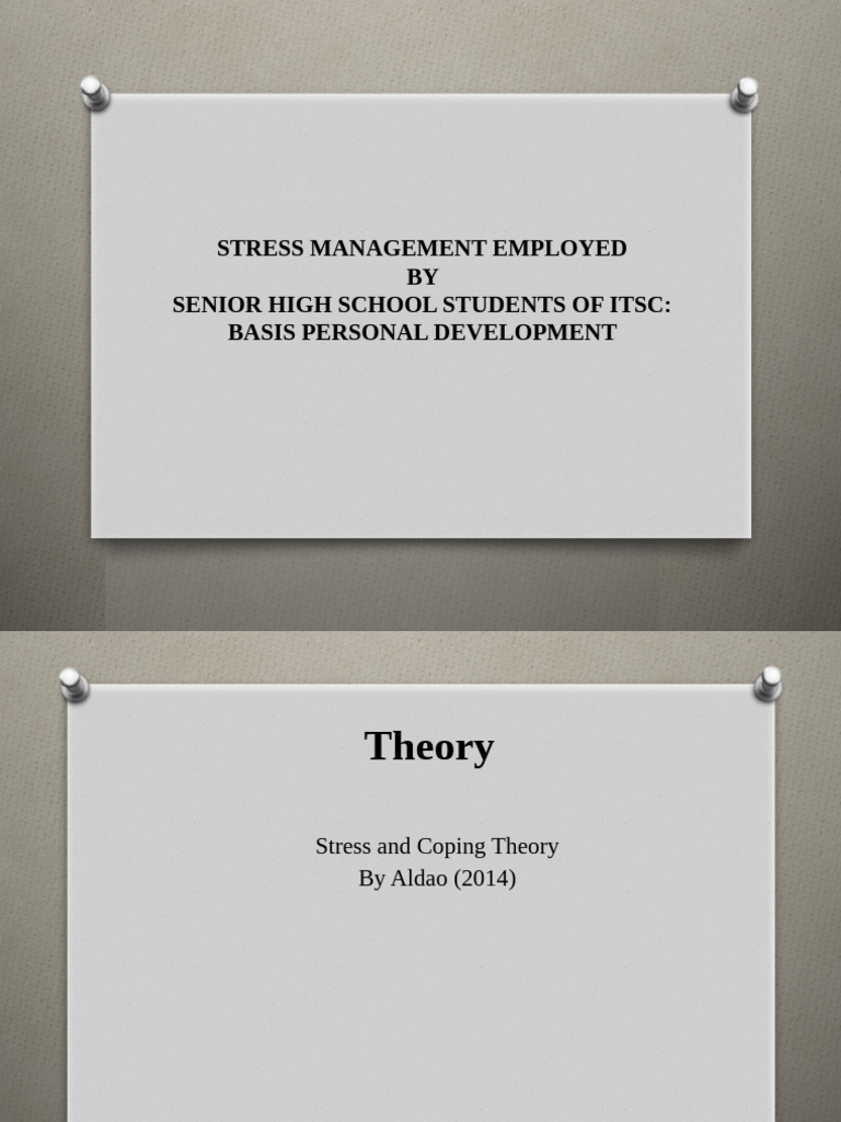 Stress Management in High School Students | PDF | Stress (Biology ...