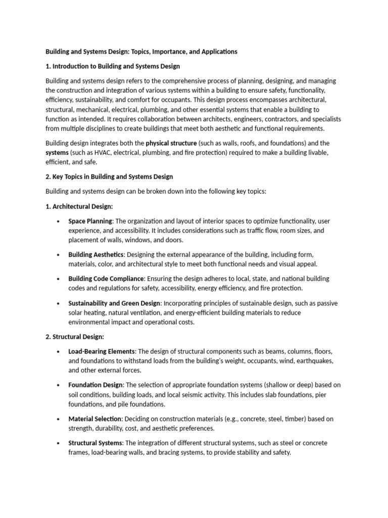 Building and Systems Design | PDF | Green Building | Efficient Energy Use