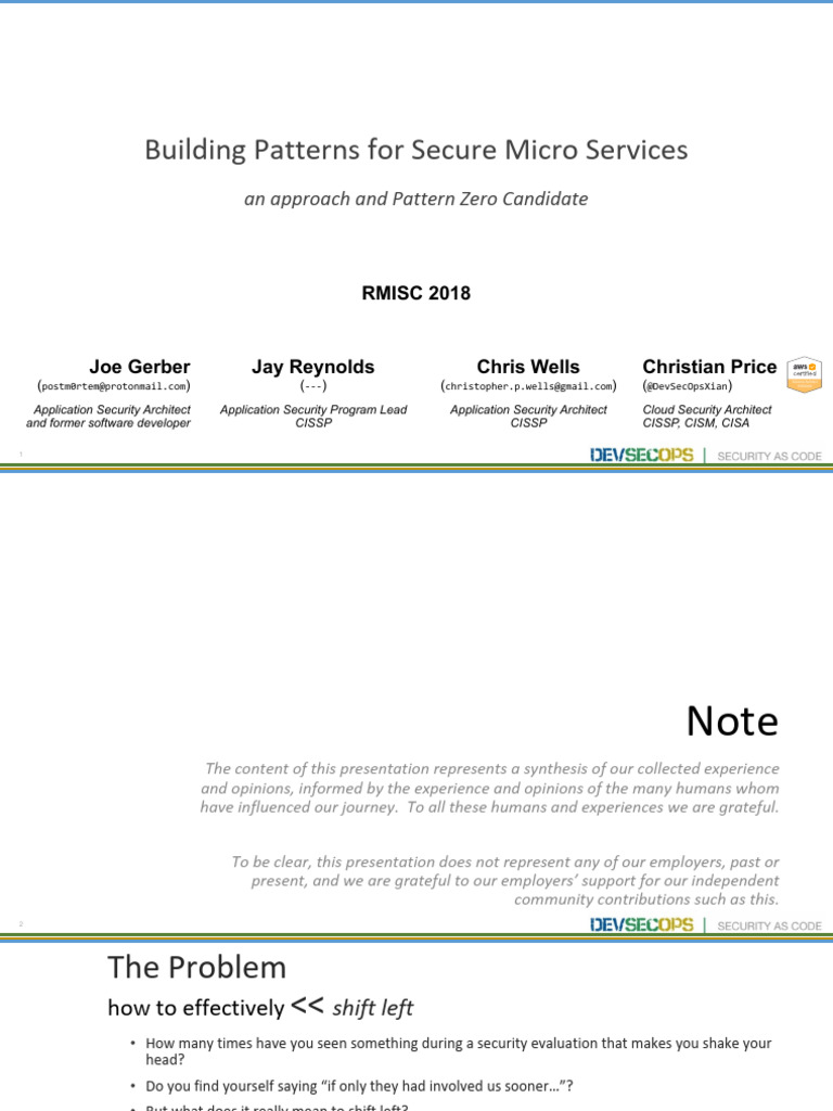 Pattern Zero RMISC 2018 | PDF | Information Technology Management ...