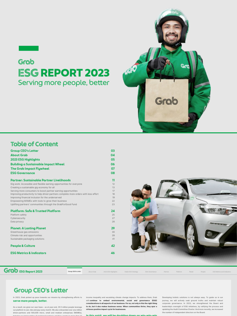 Grab's 2023 ESG Impact Report | PDF | Sustainability | Governance