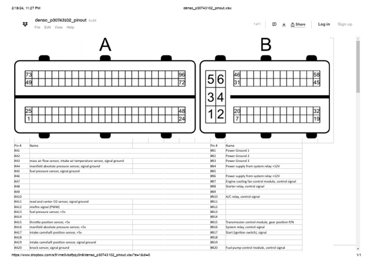 Denso p30743102 Pinout | PDF | Mechanical Engineering | Internal ...