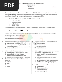 2024 WASSCE Super Mock Economics 1
