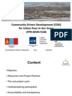 Mongolia_Community Driven Development (CDD) for Urban Poor in Ger Areas 