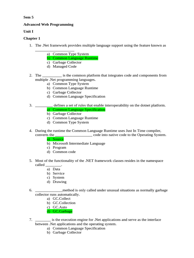 AWP Sem 5 QB Answers | PDF | Ajax (Programming) | Class (Computer ...