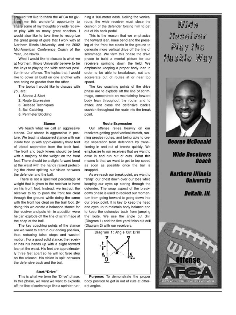 Keys to Effective Wide Receiver Play | PDF | National Collegiate ...
