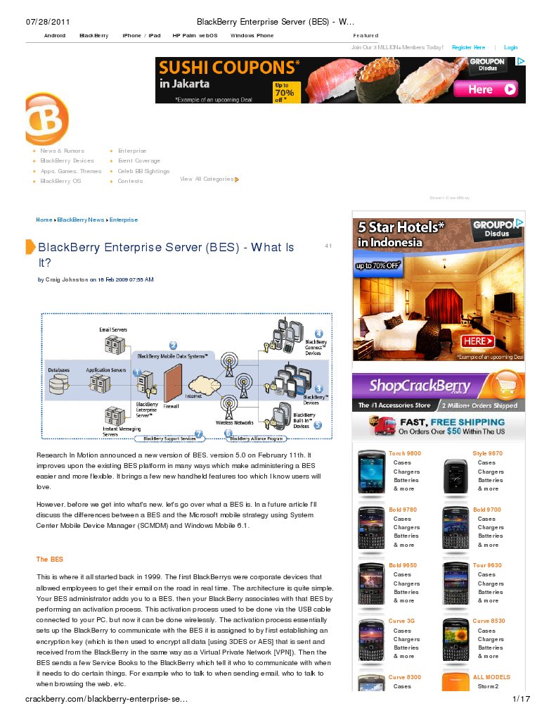Blackberry Enterprise Server (BES) - What Is It - Crack Berry | PDF