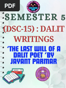 ‘The Last Will of a Dalit Poet ’by Jayant Parmar