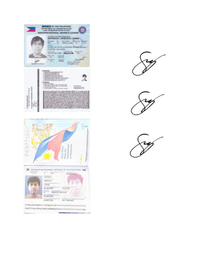 2 Valid Ids - Passport - Drivers | PDF