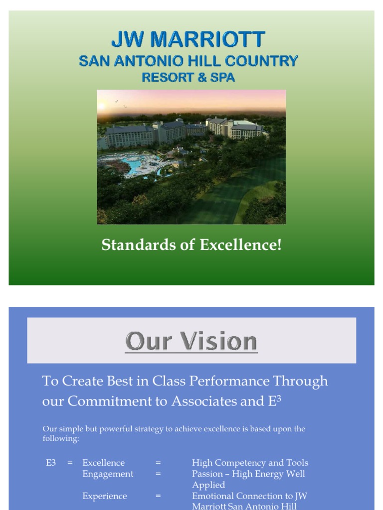 JW Marriott Standards of Excellence PDF Vehicles Parking Lot