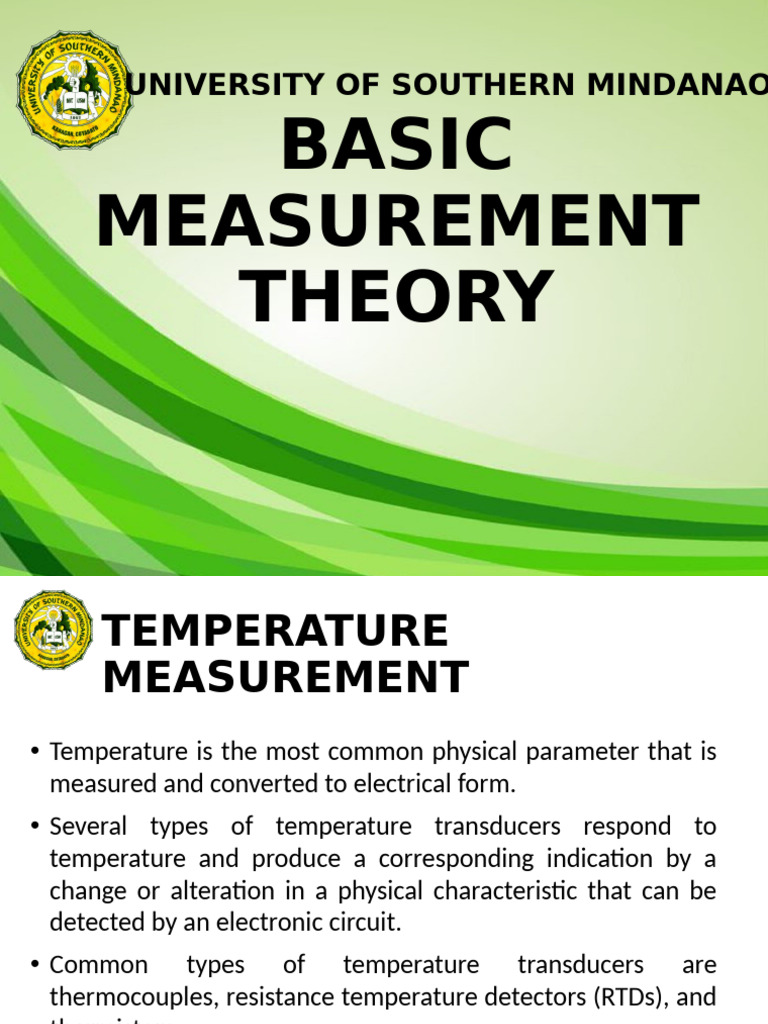 Basic Measurement Theory