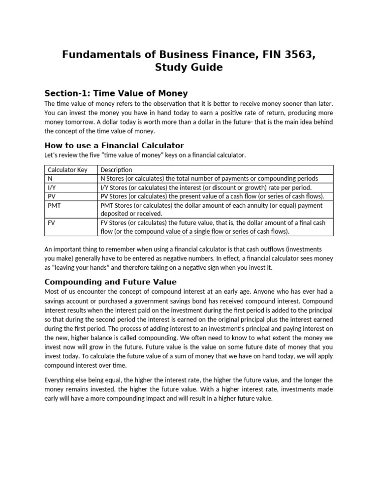 Study Guide Finance 2022 | PDF | Cost Of Capital | Bonds (Finance)