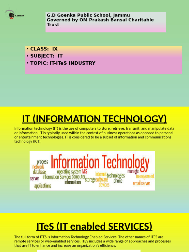 Categories of IT-ITeS Industry | PDF | Outsourcing | Call Centre