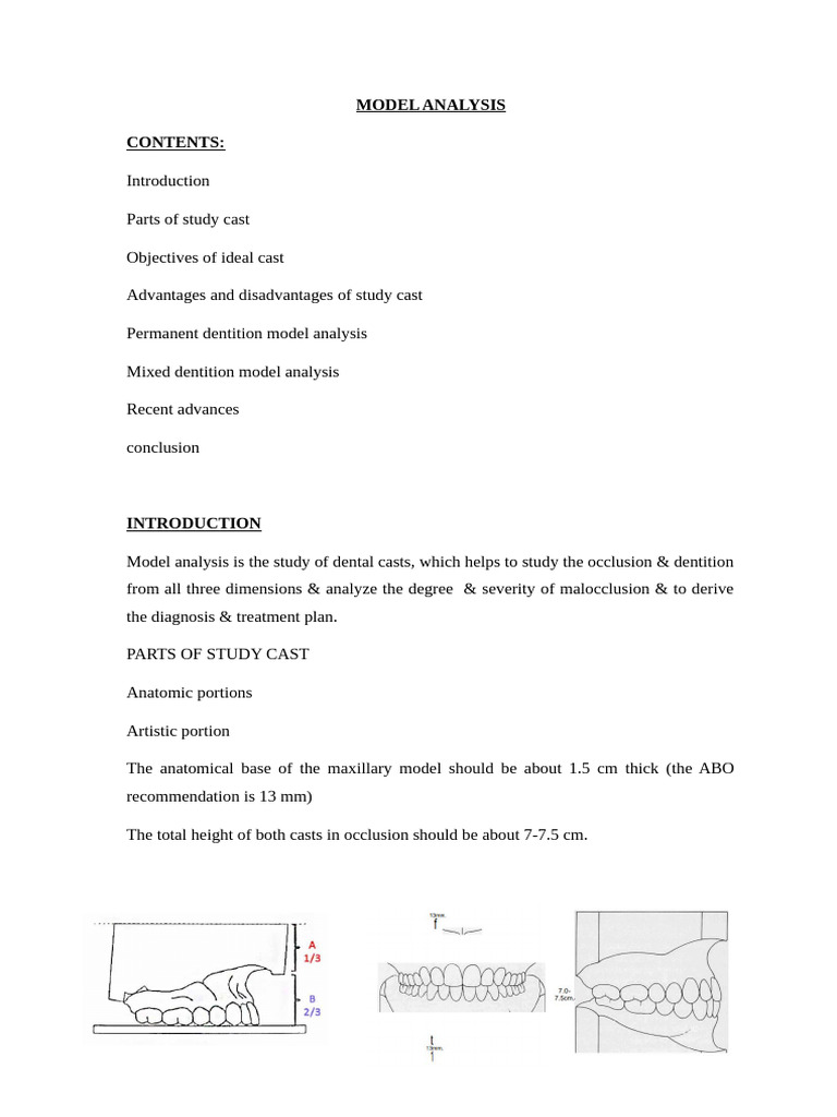 Comprehensive Guide to Dental Model Analysis | PDF | Tooth | Dental Anatomy